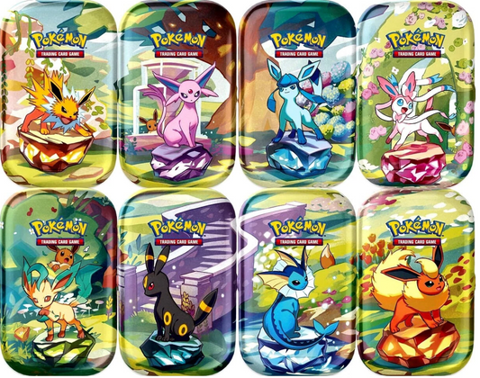 Pokémon TCG: Mini Tin Prismatic evolutions (inglés) se envia al azar